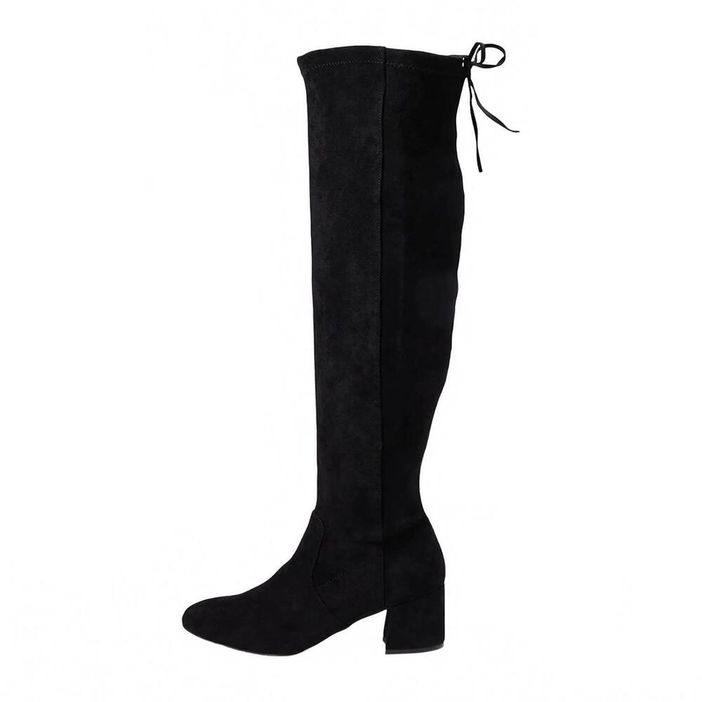 NEW SUGAR women's ollie over the knee high boot in black micro